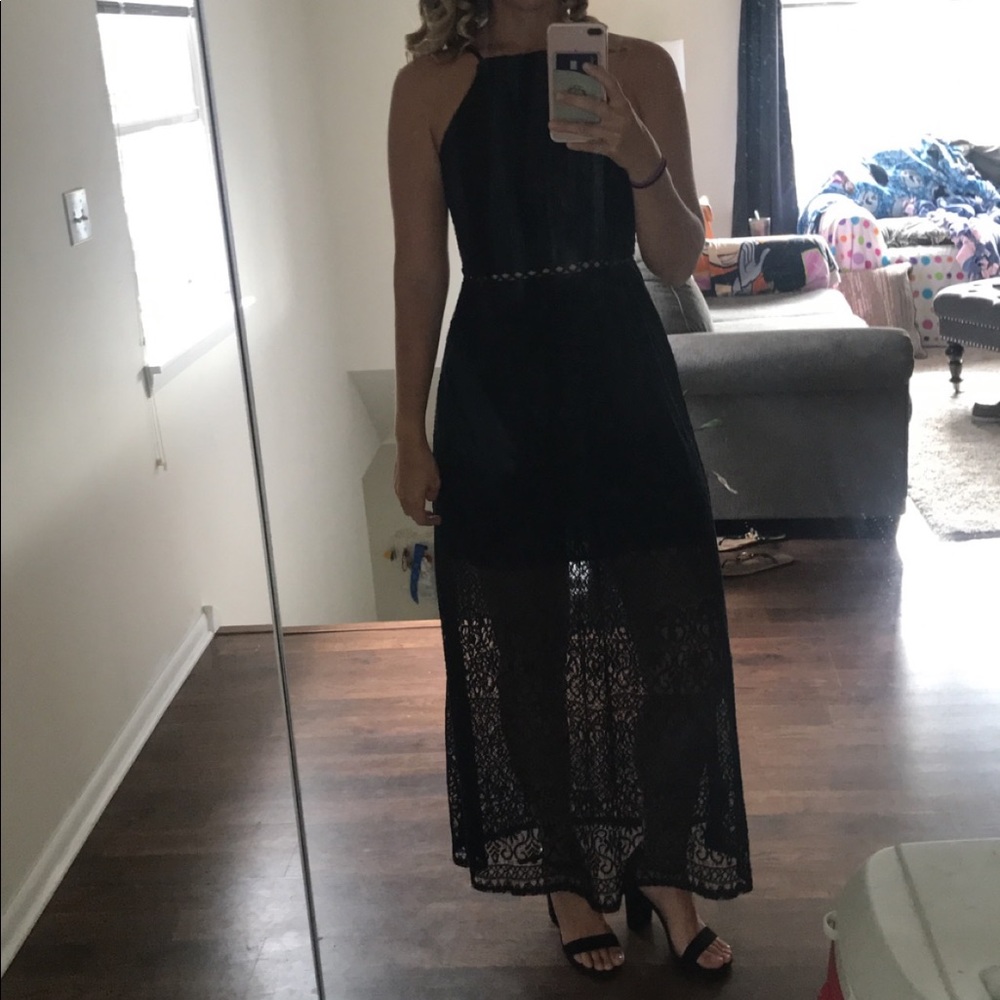 Black lace dress